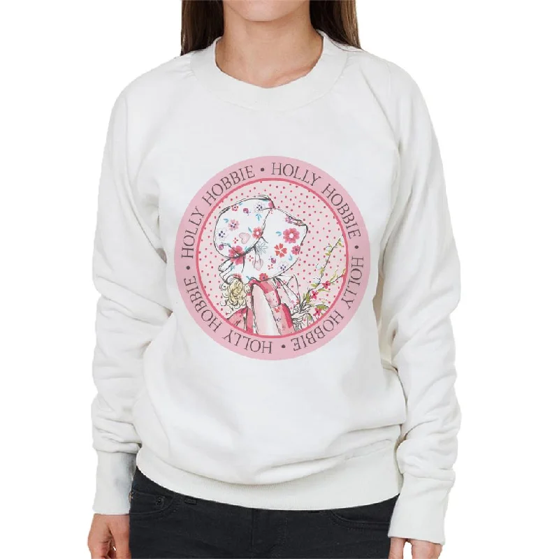 Holly Hobbie Classic Circle Women's Sweatshirt Hoodie with Cropped Fit Short Trendy