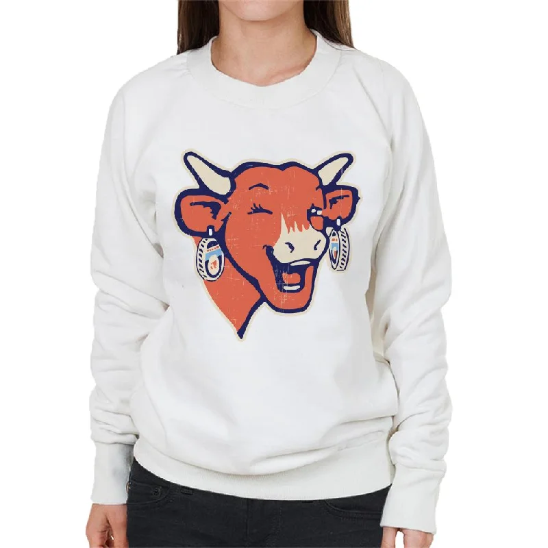 The Laughing Cow Winking Logo Women's Sweatshirt Hoodie with Full-Zip Functional Layering