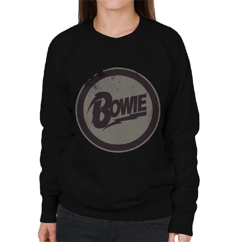 David Bowie Diamond Dogs Black Badge Women's Sweatshirt Hoodie with Hem Contrast Bold Stylish