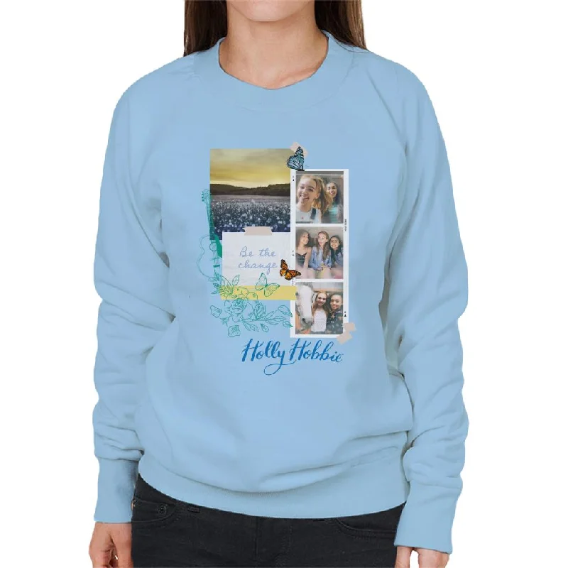 Holly Hobbie Be The Change Women's Sweatshirt Hoodie with Zipper Versatile Modern