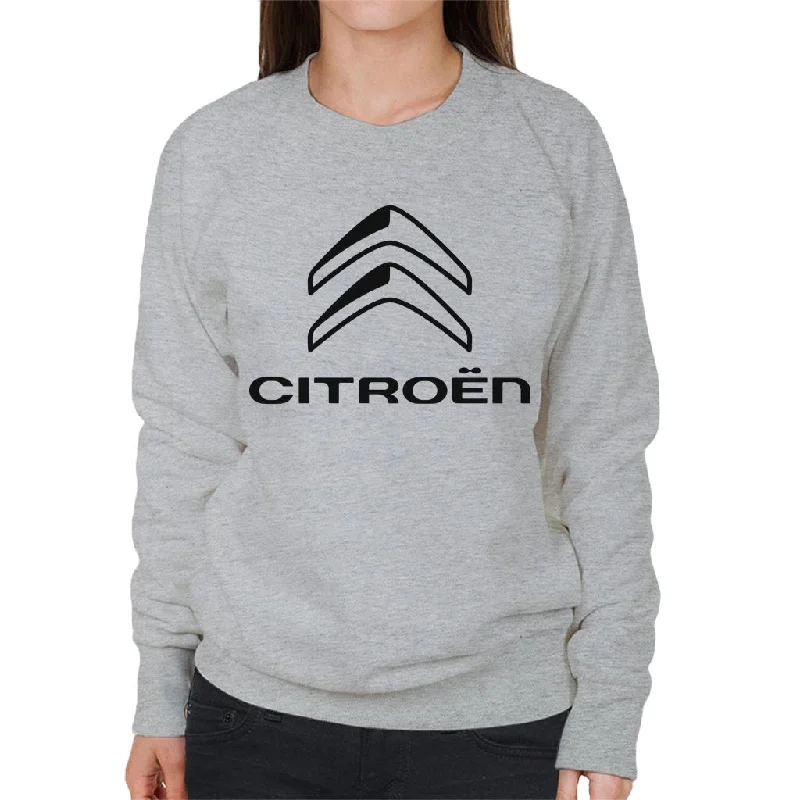 Citroën 2016 Black Logo Women's Sweatshirt Hoodie with Contrast Stitching Detailed Premium