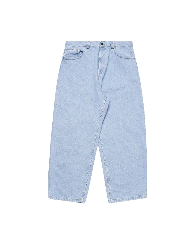 Brandon Pant - Blue Heavy Stone Bleach Lightweight Linen Pants