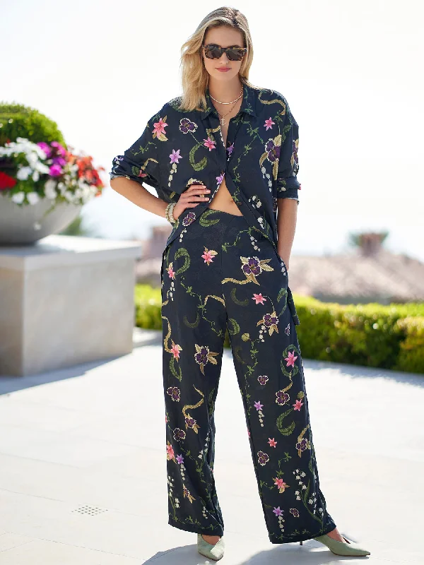 Memoria Floral Pant Casual Sweatpants Style