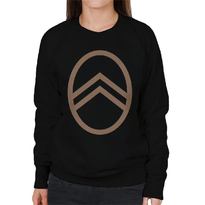 Citroën Vintage Badge Logo Women's Sweatshirt Hoodie with Stripes Bold Sporty