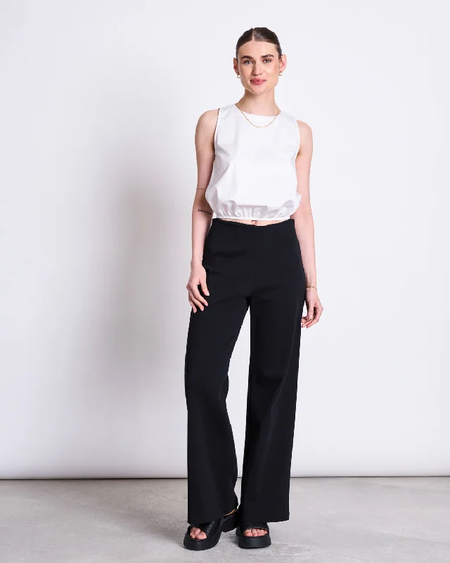 WIDE PANTS KOHRA BLACK GOTS Comfortable Wide-Leg Pants