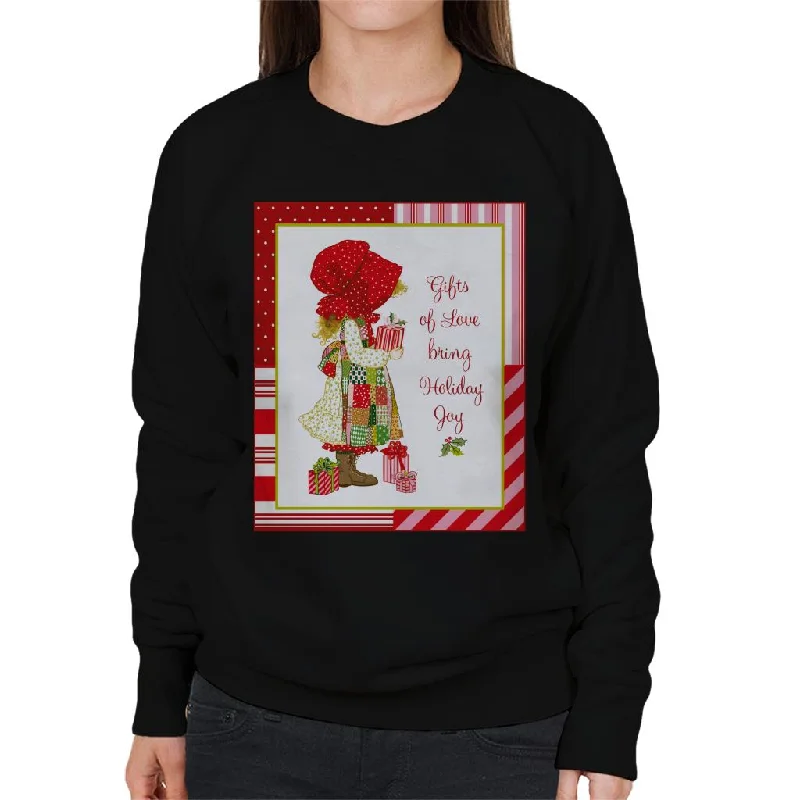 Holly Hobbie Christmas Gifts Of Love Bring Holiday Joy Women's Sweatshirt Hoodie with Lining Warm Insulated