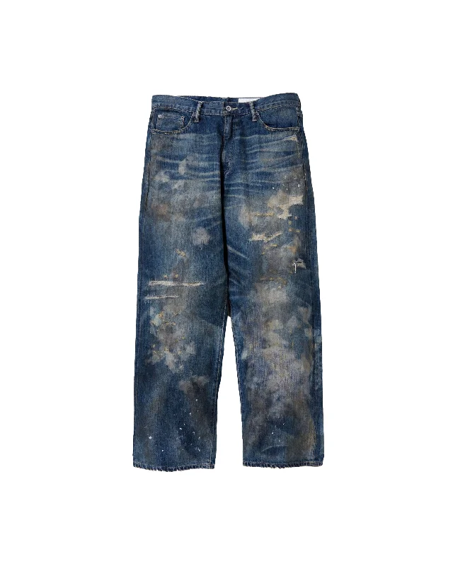 Savage Denim Dp Wide Pants - Indigo Chic Black Leggings