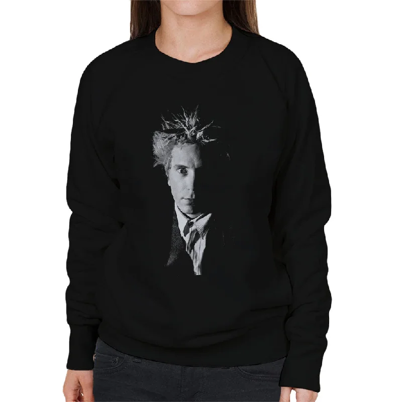 Black And White John Lydon Johnny Rotten Of Public Image Ltd Women's Sweatshirt Hoodie with Ribbed Hem Stretchable Secure