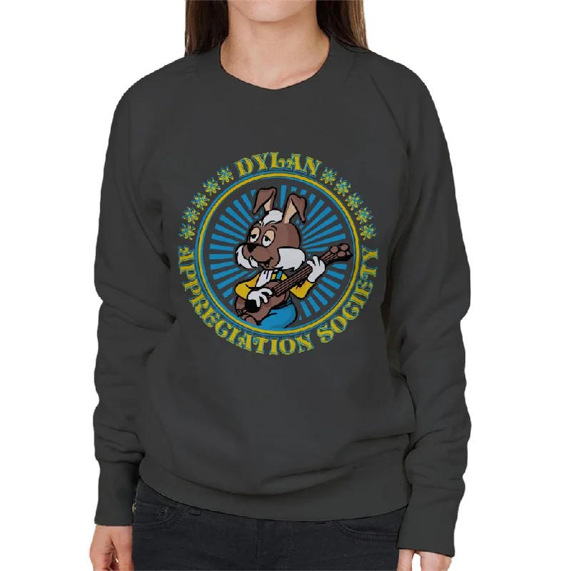 The Magic Roundabout Dylan Appreciation Society Women's Sweatshirt Hoodie with Zipper Placket Modern Functional