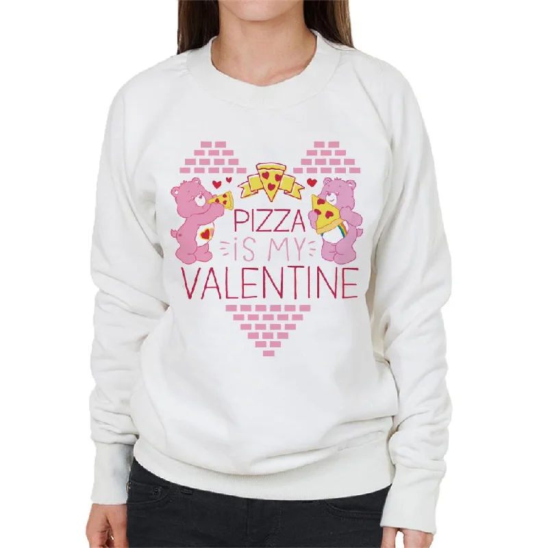 Care Bears Pizza Is My Valentine Women's Sweatshirt Hoodie with Print Artistic Unique