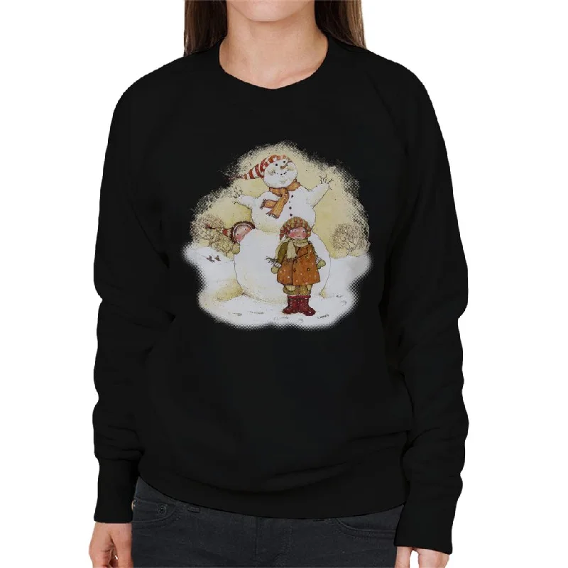 Holly Hobbie Christmas Snowman Women's Sweatshirt Hoodie with Pastel Soft Subtle