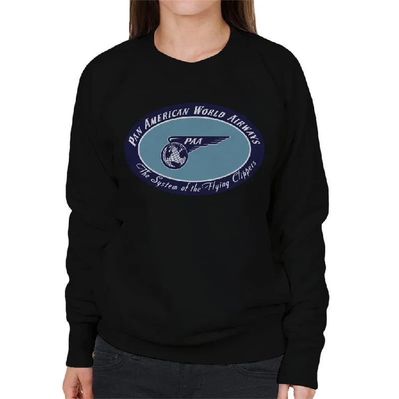 Pan Am The System Of The Flying Clippers Women's Sweatshirt Hoodie with Crew Neck Simple Timeless