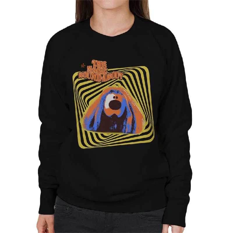 The Magic Roundabout Retro Psychedelic Dougal Women's Sweatshirt Hoodie with Print Artistic Unique