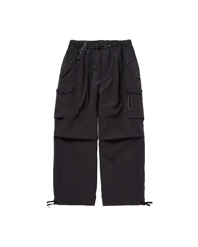 Oversized Cargo Pants - Black Casual Yoga Pants