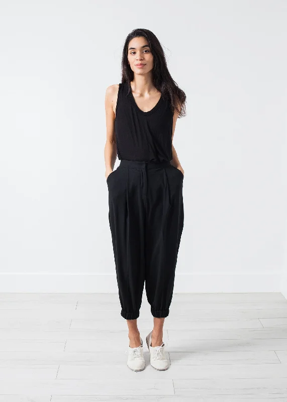 Fancy Wool Pant in Black Casual Lounge Pants