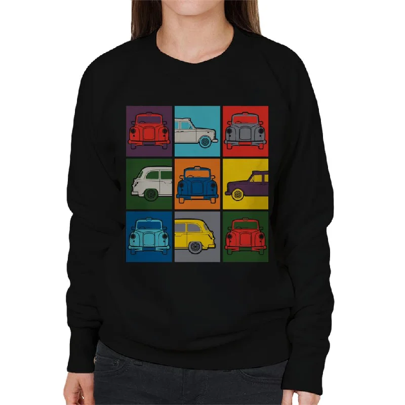 London Taxi Company Colourful Angles Women's Sweatshirt Hoodie with Batwing Sleeves Loose Dramatic