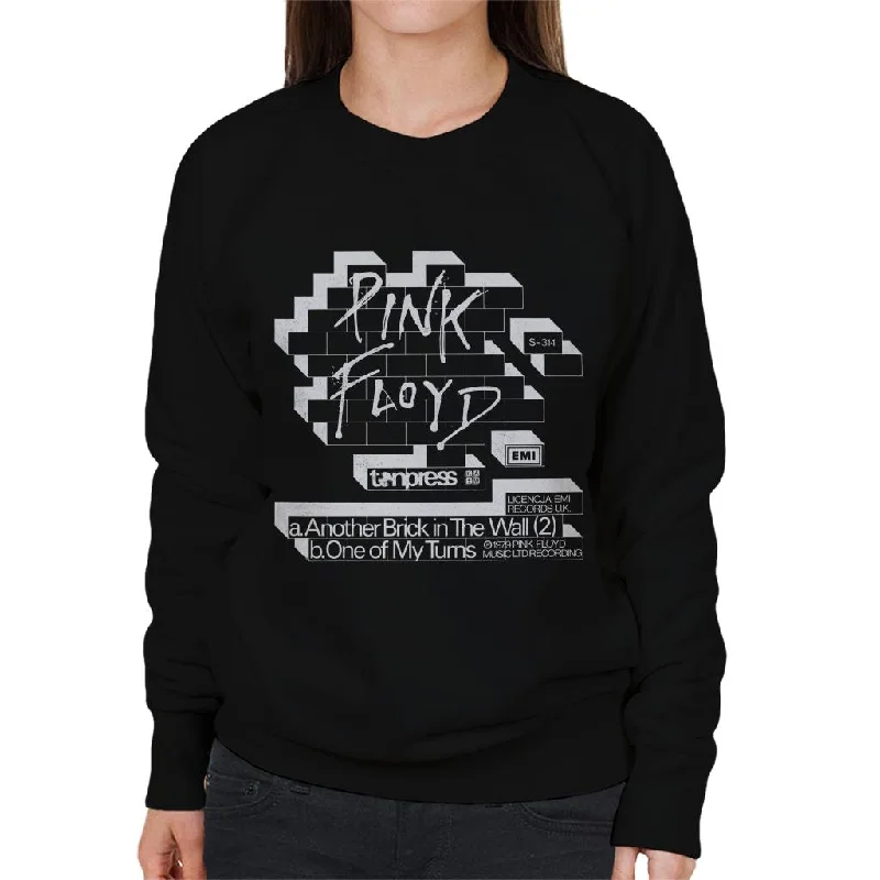 Pink Floyd Another Brick In The Wall White Album Cover Women's Sweatshirt Hoodie with Typography Text Message