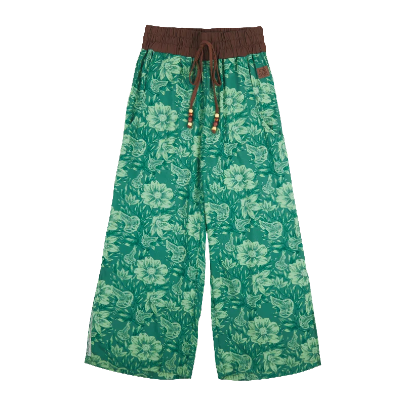 Leaves Of Lothlórien Wide Leg Pants High-Waist Trousers