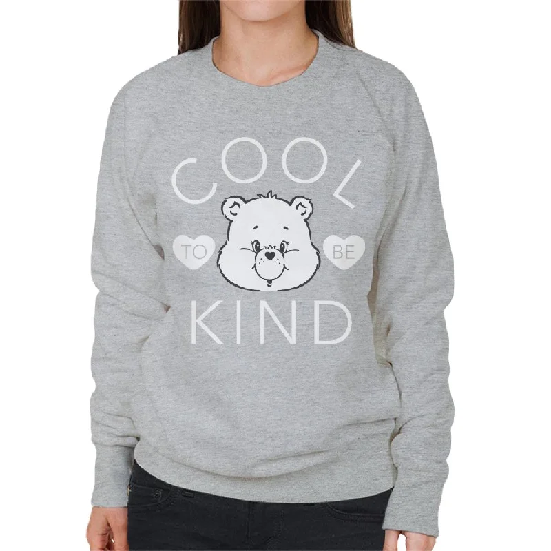 Care Bears Tenderheart Bear Cool To Be Kind White Text Women's Sweatshirt Hoodie with Slim Fit Tailored Modern