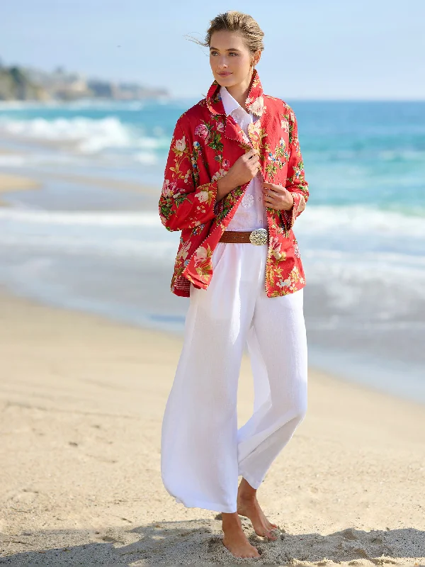 Clea Linen Twill Pant Wide-Legged Palazzos
