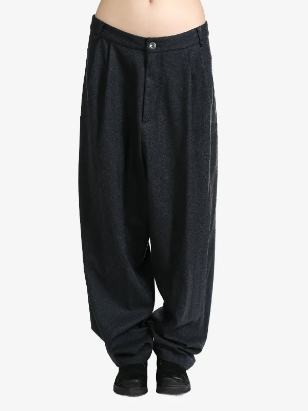 HYEIN SEO - Women Wide Wool Pants Comfortable Denim Leggings