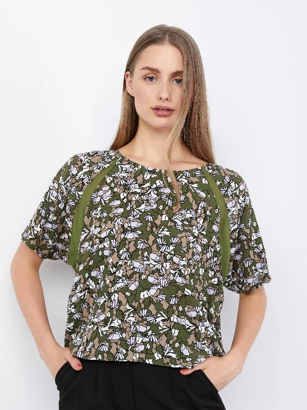 Print Jora Blouse Embroidered Floral Blouse