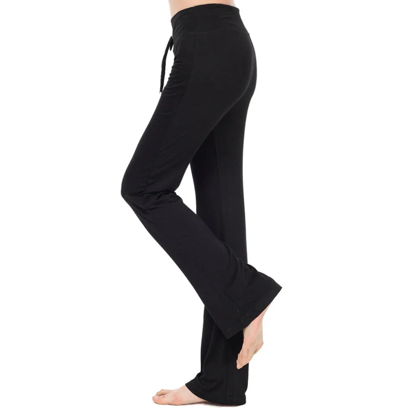 Loose Flared Leg Sweat Pants Formal Stretch Pants