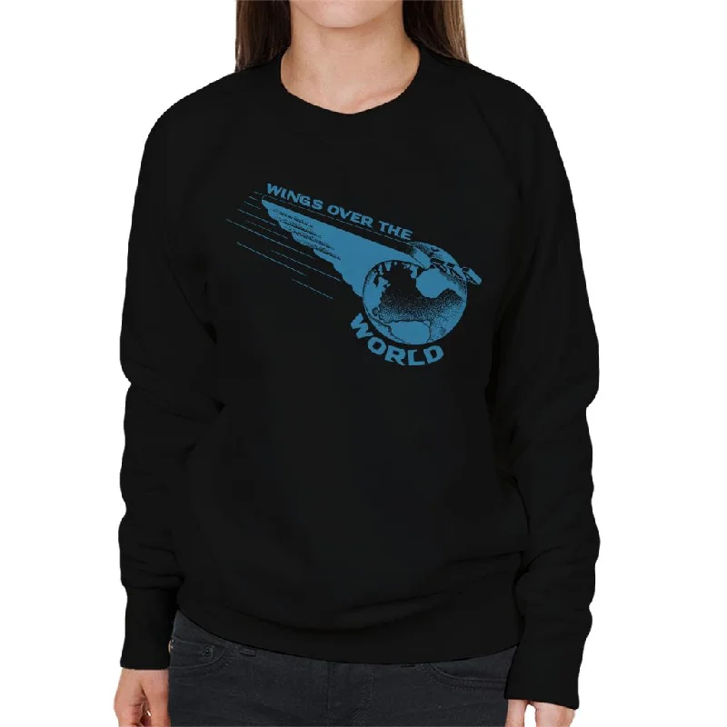 Pan Am Wings Over The World Women's Sweatshirt Hoodie with Velcro Closure Adjustable Secure