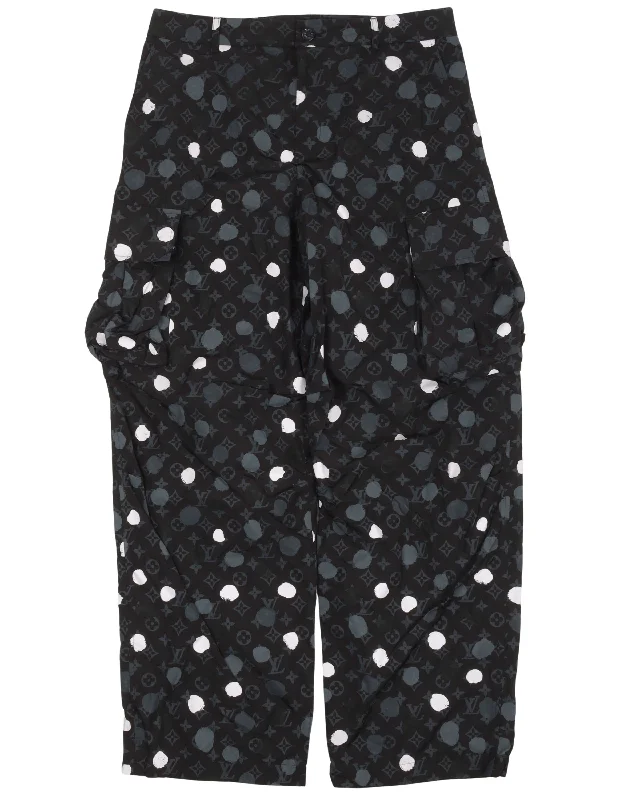 Yayoi Kusama Cargo Pants Fashionable Sporty Pants