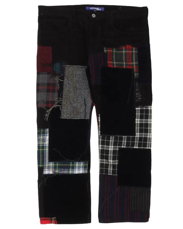 Junya Watanabe Patchwork Corduroy Pants Relaxed Casual Leggings