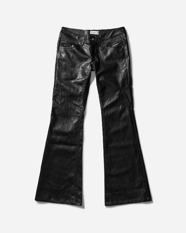 Women's Scar Boot Cut Pants Black Elegant Palazzo Trousers