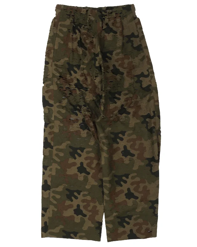 Laser Cut Camouflage Pant Formal Slim Pants