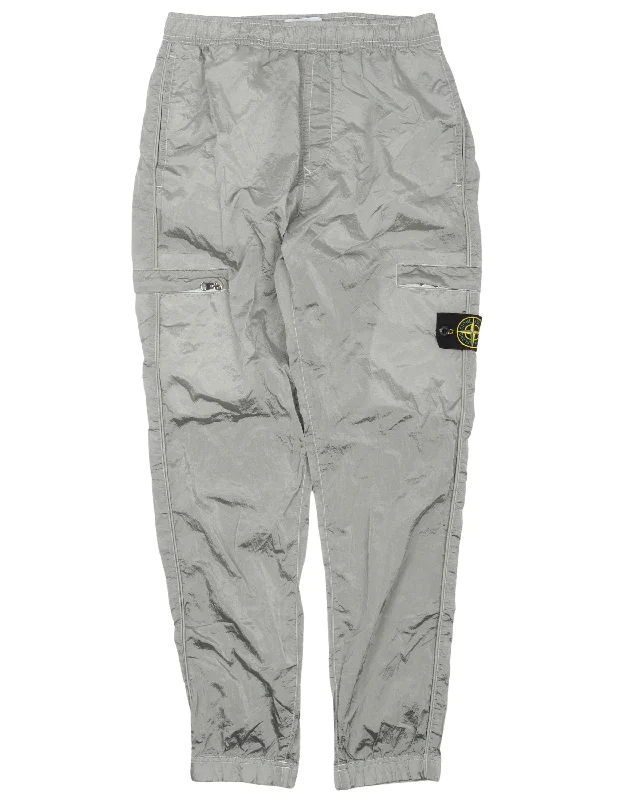 Nylon Cargo Pant Casual Plaid Pants