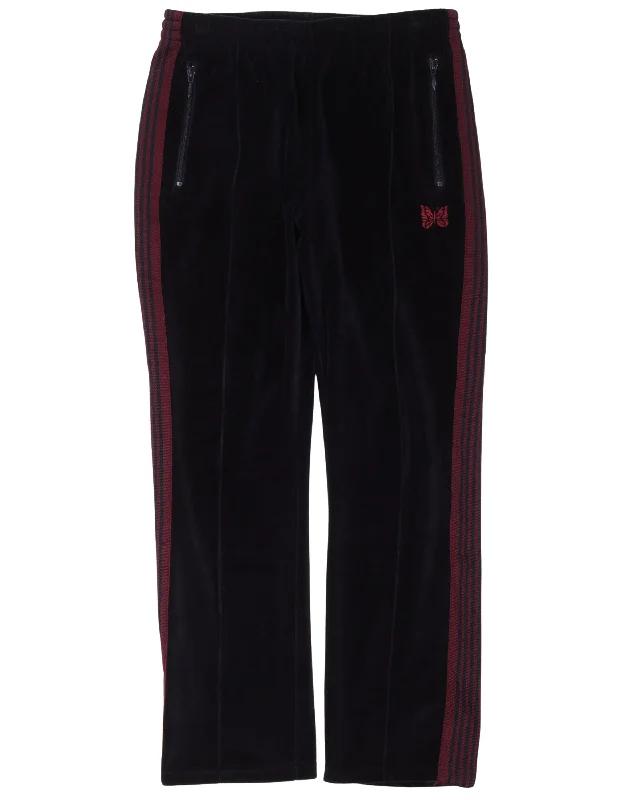 Velour Track Pants Wide-Legged Palazzos