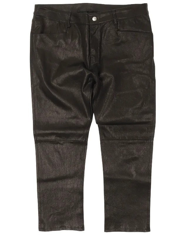 Leather Pants Trendy Palazzo Pants