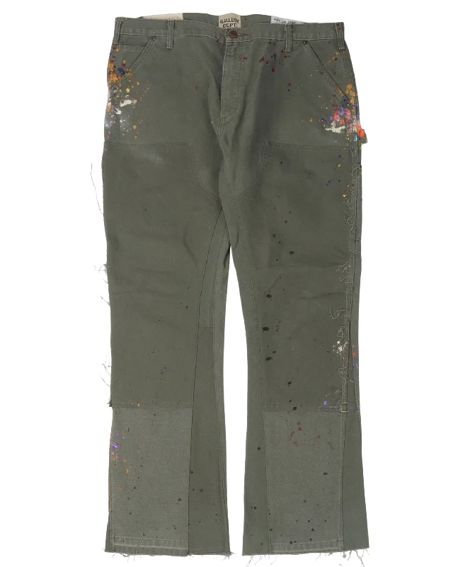 Painted Carpenter Flare Pants Fashionable Track Pants