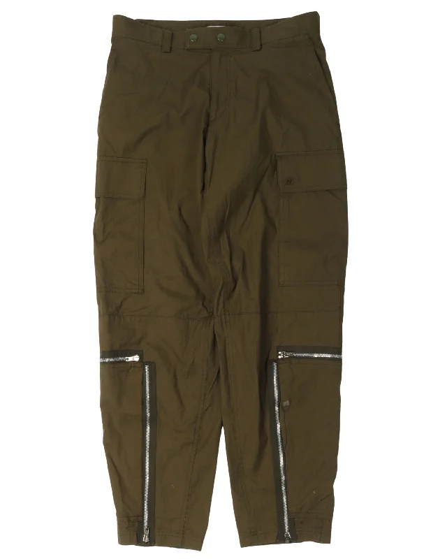 Zipper Cargo Pants Casual Lounge Pants