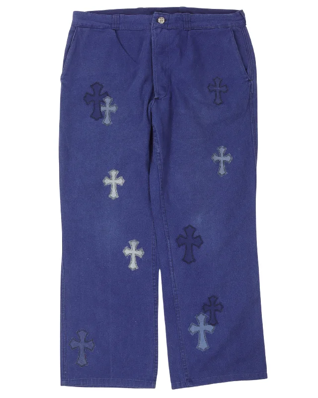 Cross Patch French Work Pants Elegant Palazzo Trousers