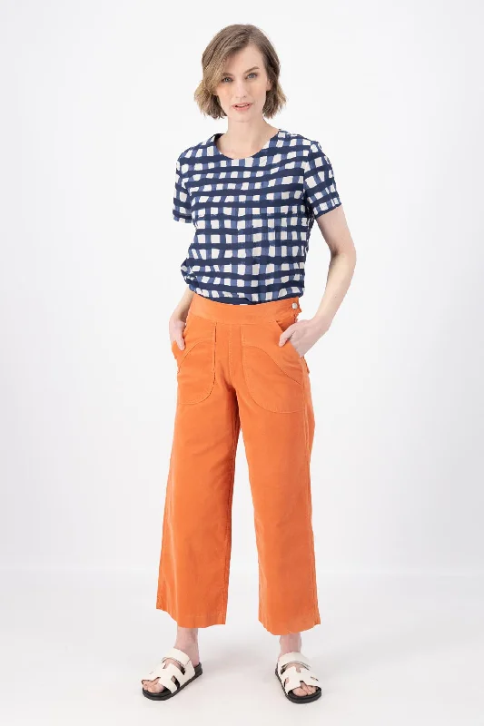 Peggy Fine Cord Pants Peach Soft Stretch Leggings