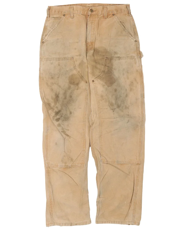 Carhartt Double Knee Dirty Pants Comfy High-Waist Jeans