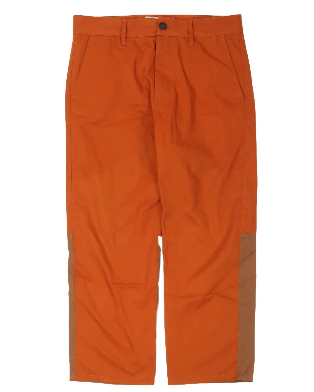 Orange Pants Chic Wool Trousers