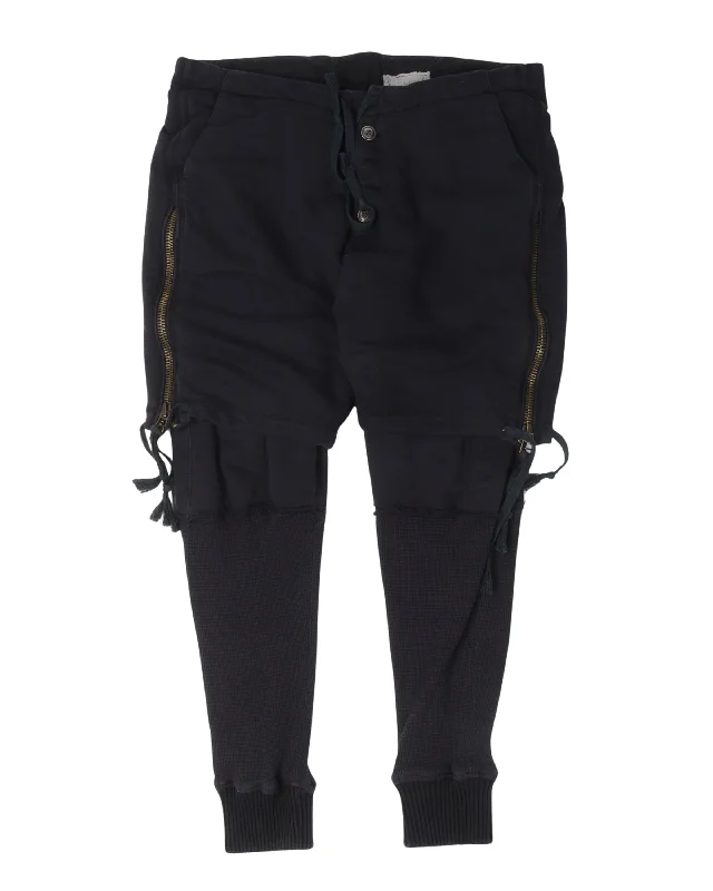 Fleece Zip Short Lounge Pants Comfortable Cargo Pants