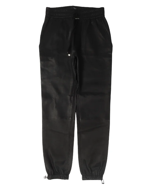 Leather Jogger Pants Cozy Jogger Leggings