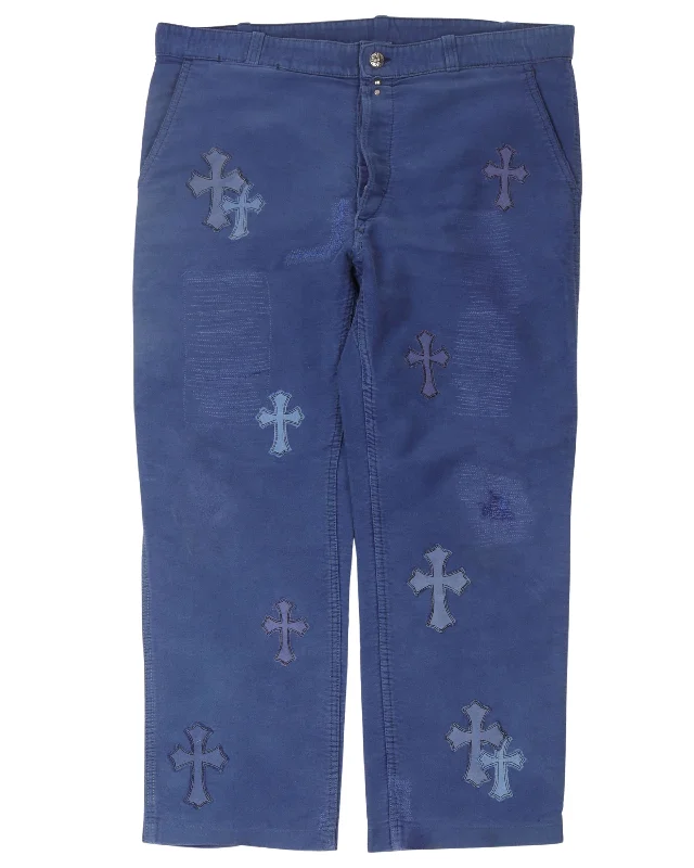 Cross Patch French Bleu de Travail Work Pants Casual Sweatpants Style