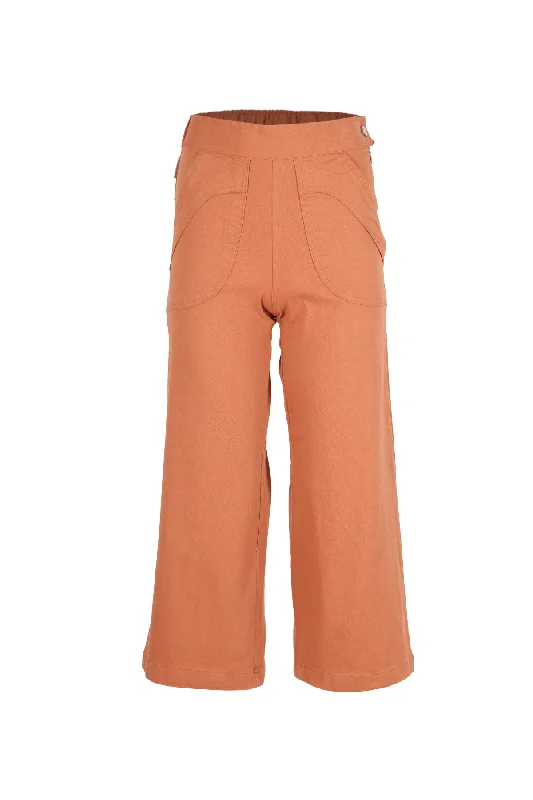 Peggy Canvas Pants Caramel Modern Stretch Trousers