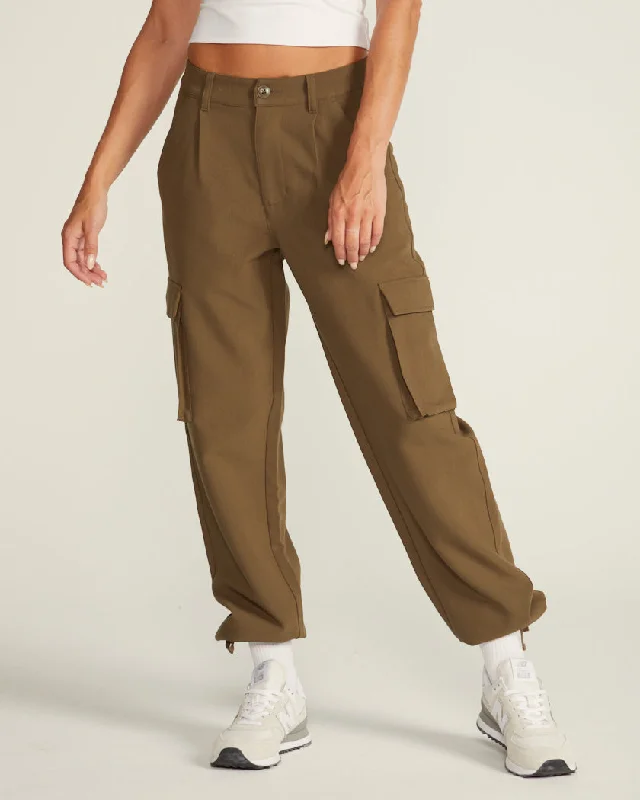 Midtown Straight Leg Cargo Pant Trendy Wide-Legged Trousers