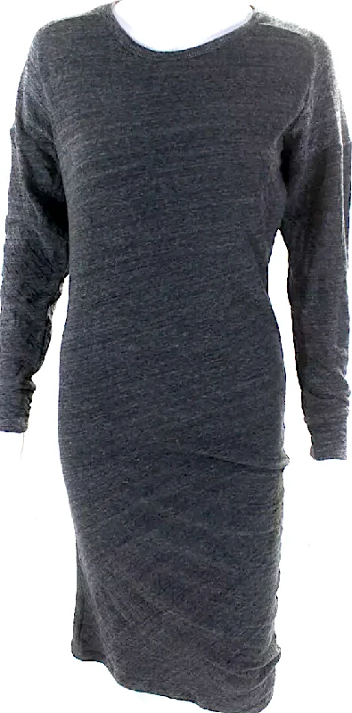 Isabel Marant Etoile Paris. Heather Gray Long Sleeve Midi Sheath Dress
