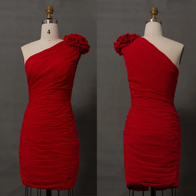 Red cocktail dresses short evening dress