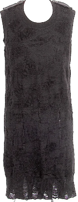 COMME des GARCONS JAPAN. JUNYA WATANABE Black Crash Knit Dress