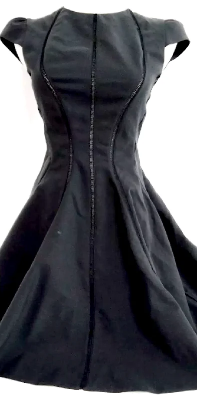 Miu Miu Italy. Black Polyester, Cotton, Nylon Dress